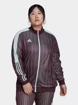 Image of adidas Tiro Track Top (plus Size), Dark Red, Size 1X, Women
