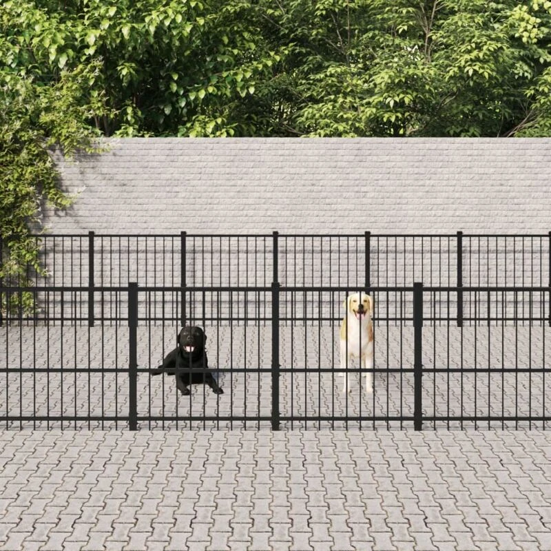Image of VIDAXL Outdoor Dog Kennel Steel 28.23 m² Vidaxl 8720287215981