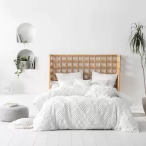 Image of Linen House Palm Springs King Duvet Cover Set Cotton White