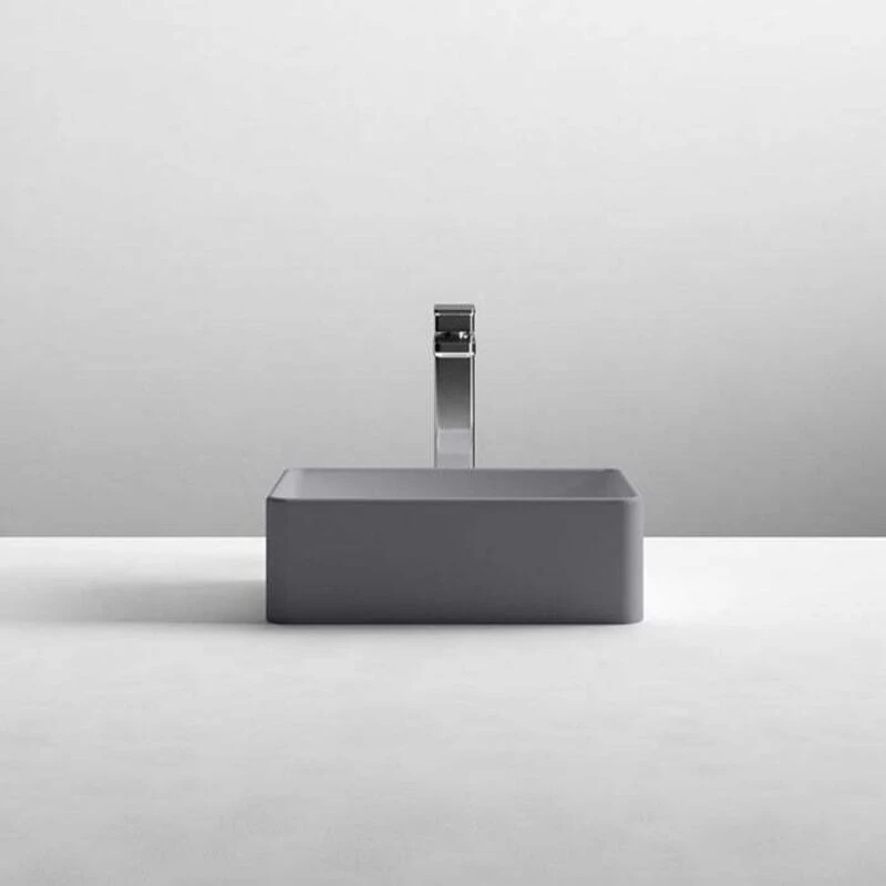 Image of NUIE Nuie - Vessel Rectangular Sit-On Countertop Basin 365mm Wide - Matt Grey NBV379