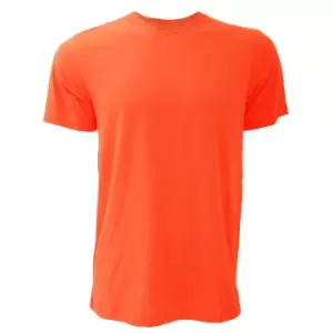 image of Canvas Unisex Jersey Crew Neck T-Shirt / Mens Short Sleeve T-Shirt (L) (Coral)