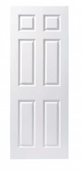 image of Wickes Woburn Internal White Primed Smooth 6 Panel Moulded Door - 1981 x 686mm