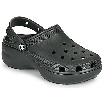 Image of Crocs CLASSIC PLATFORM CLOG W womens Clogs (Shoes) in Black,6,9,5,7,8,5,9