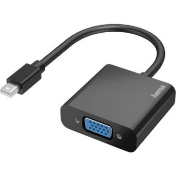 Image of Hama 00200333 Mini DisplayPort / VGA Adapter [1x UK plug - 1x Mini DisplayPort plug] Black