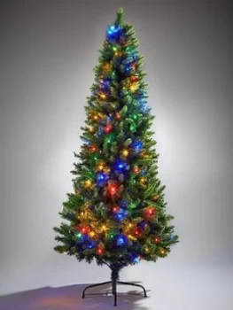 Image of Festive Delamere 7ft Pre-Lit Colour Changing Slim Tree