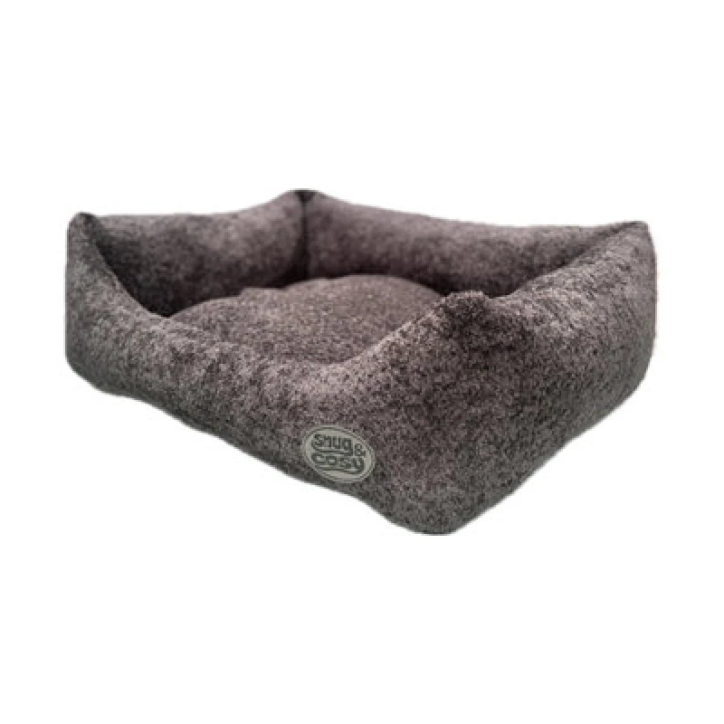 Image of Snug & Cosy Pets Snug And Cosy Pets Dog Bed Rectangle Teddy Boucle Plush Charcoal Small 64Cm