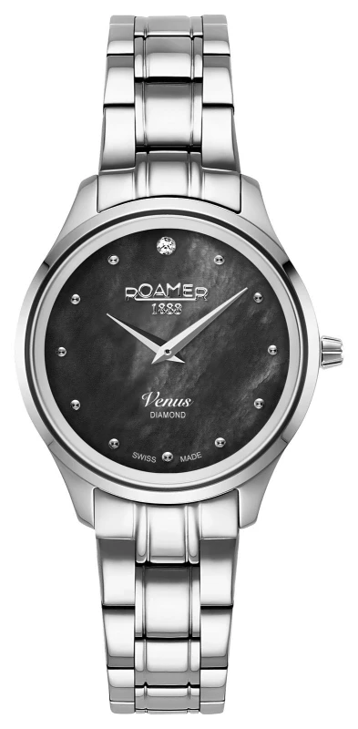 Image of Roamer 601857 41 80 20 Venus Diamond (30mm) Black Mother-of- Watch