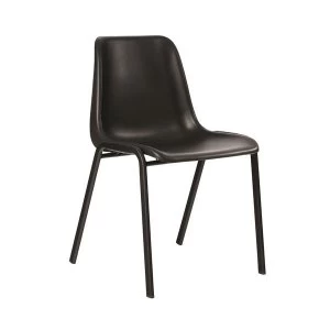 image of Trexus Stackable Polypropylene Chair Black Metal Frame