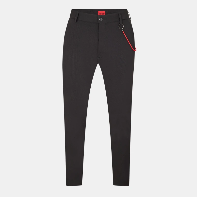 Image of Hugo Mens Gason214 Slim Fit Trousers Black male 30W R