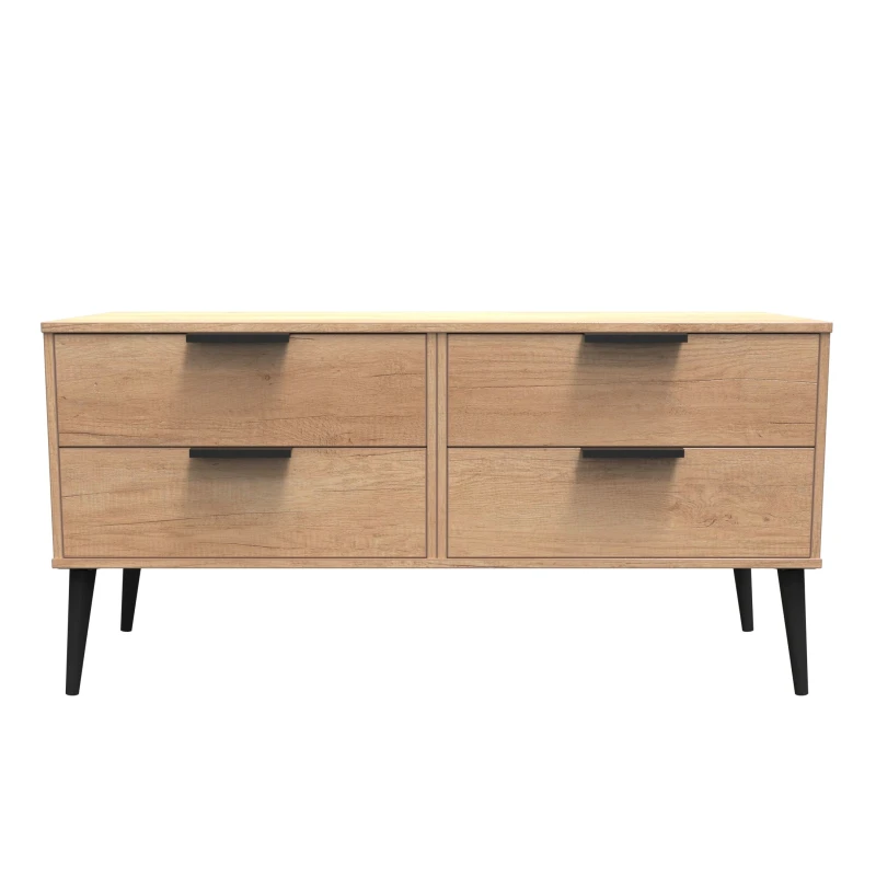 Image of Fuji 4 Drawer Bed Box In Nebraska Oak (Ready Assembled)