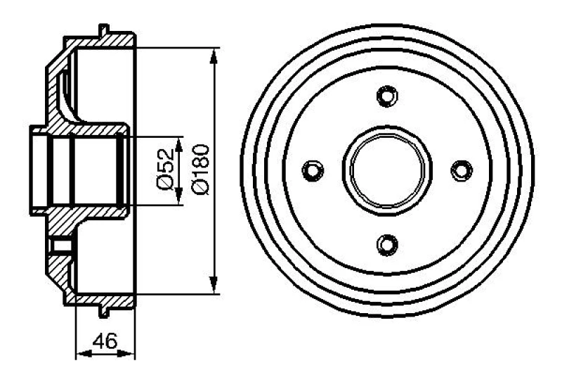 Image of Brake drum Bosch 0 986 477 116
