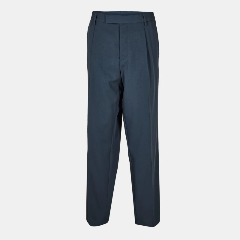 Image of Boss Mens Pris Virgin Wool Trousers Dark Blue male 34W R