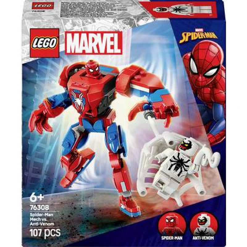 Image of LEGO LEGO Marvel Spider-Man Mech vs. Anti-Venom Playset 76308