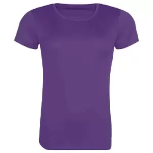 Image of Awdis Womens/Ladies Cool Recycled T-Shirt (S) (Purple)