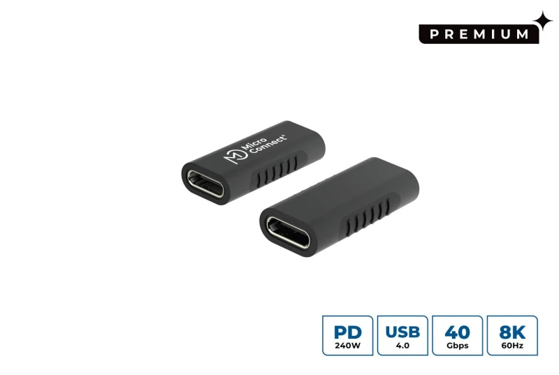 Image of Microconnect USB3.2CFFA cable gender changer USB C Black