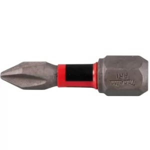 Image of Makita Impact Premier Torsion Philips Screwdriver Bits PH1 25mm Pack of 2