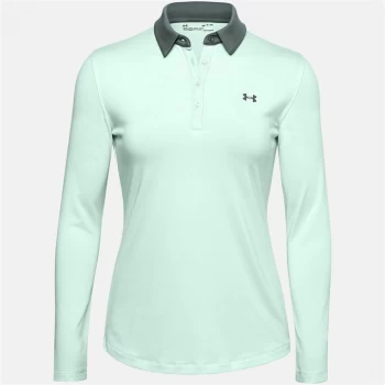 image of Urban Armor Gear Long Sleeve Signature Pique Polo Shirt Ladies - Green