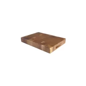 Image of T&g - Acacia End Grain Tuscany Medium Rectangular Chopping Board With Finger Grooves