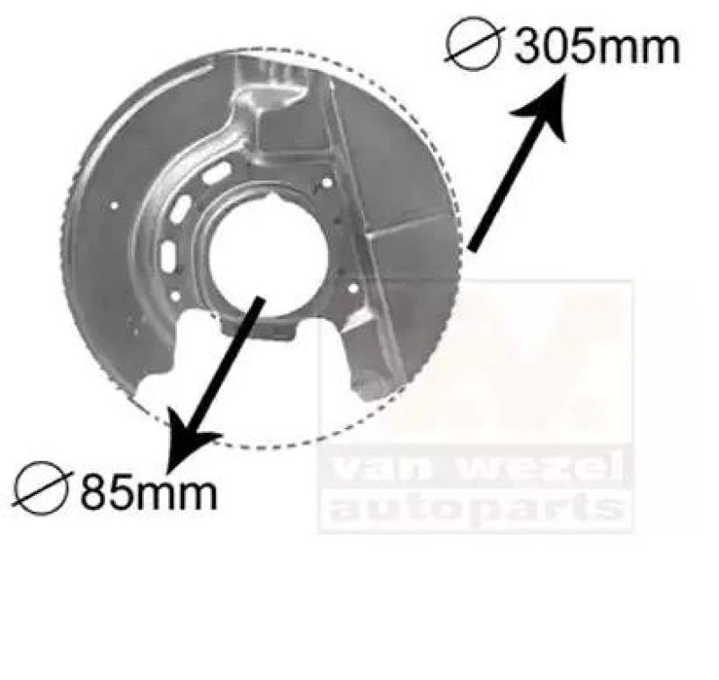 Image of VAN WEZEL 0620372 Brake Disc Back Plate Front Axle Right Splash Panel,brake disc (1330)