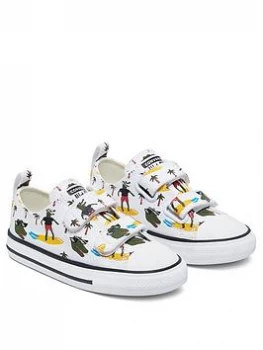 image of Converse Chuck Taylor All Star 2v Ox Infants Trainer - White, Size 5