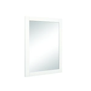 image of Wickes Frontera Rectangular White Framed Bathroom Mirror - 490mm