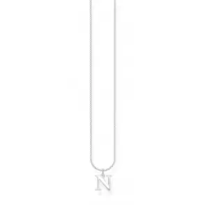 Image of Silver Letter N Necklace KE2023-001-21-L45v