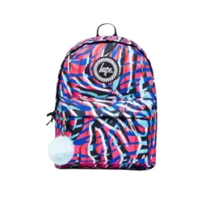 image of Hype Highlighter Zebra Backpack (One Size) (Multicoloured)