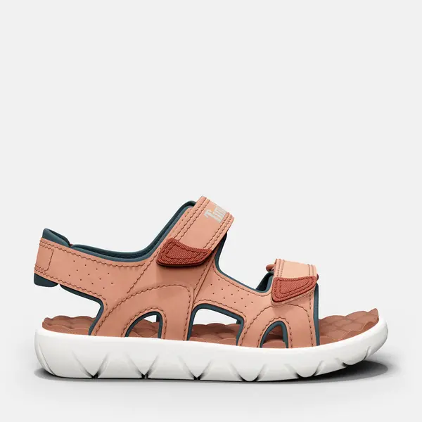 Image of Timberland Perkins Row Sandal For Toddler In Light Orange Orange Kids, Size 10