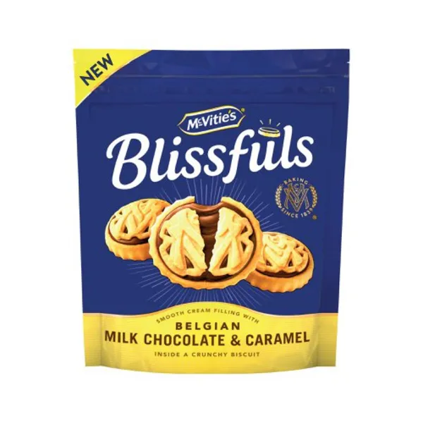 McVities McVities Blissfuls Milk Chocolate and Caramel Biscuits 172g 44825 44825