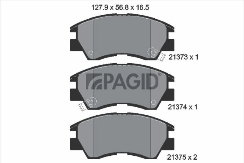 Image of Brake pad set PAGID T0044N