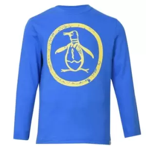 Image of Original Penguin Logo Long Sleeve T-Shirt Infant Boys - Blue