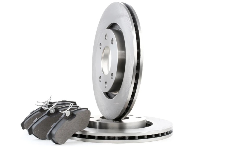 Image of RIDEX 3405B0191 Brake disc and pads set Front Axle, Brake Disc Type: Vented, not prepared for wear warning indicator Brake Set,disc brakes (3405)