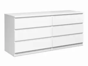 Image of Furniture To Go Naia White High Gloss 33 Drawer Wide Chest of Drawers Flat Packed