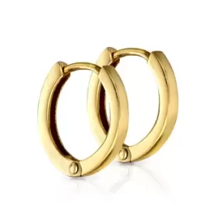 image of Aiyana Anahita Gold Plated Silver Flat Profile Huggie Hoop Earrings