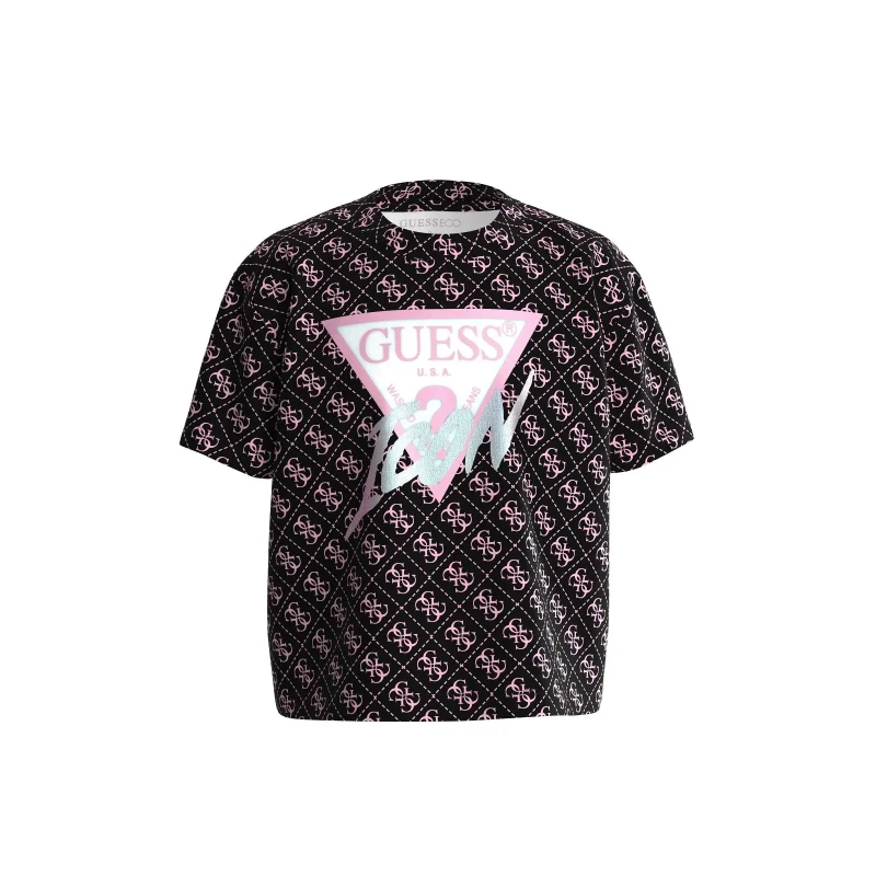 Image of Guess Girl's T-Shirt Guess Noir Female 7 ans