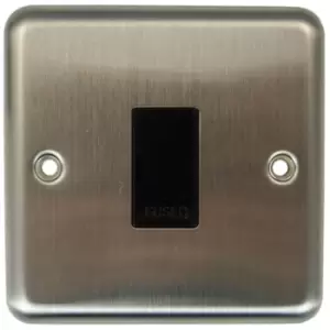 Image of Varilight Unswitched Fused Spur with Black Insert - Matt Chrome - XS6UBP