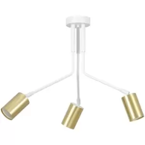 Image of Emibig Verno White Multi Arm Semi Flush Ceiling light 3x GU10