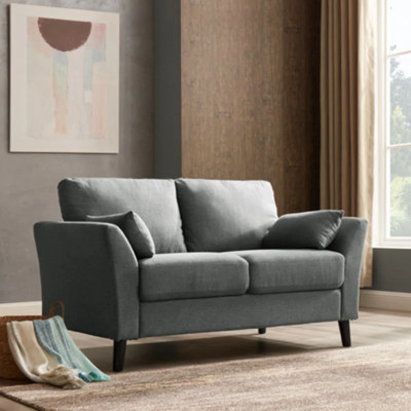 Image of Home Detail Stella 2 Seater Sofa Dark Grey