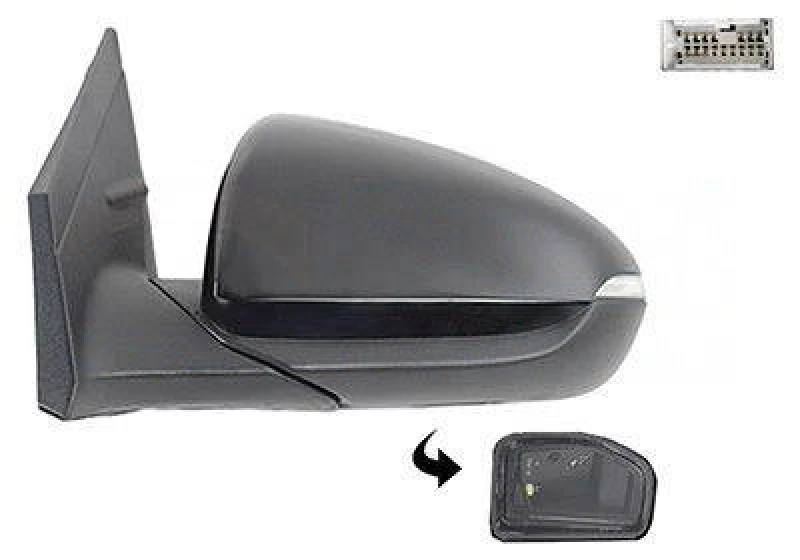 Image of VAN WEZEL 8282817 Wing mirror * HAGUS * Left, Heatable, primed Outside Mirror (50)