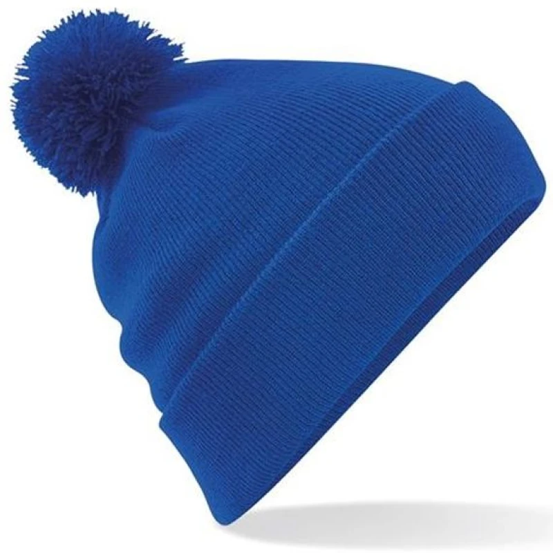 Image of Beechfield Beechfield Men Original Pom Pom Winter Beanie Hat in Royal Royal One Size Male 5057520819204