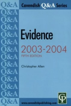 Image of Evidence 2003-2004 by Christopher Allen Paperback