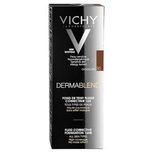 Image of Vichy Dermablend Fluid Corrective Foundation 85 Chocolate