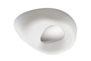 image of Huevo Ceiling 4 Light E27 Outdoor IP44, Polished Chrome, Opal White