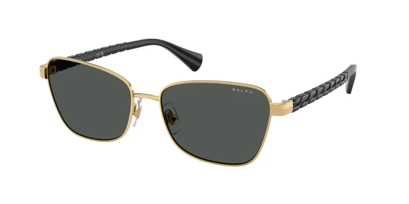 Image of Ralph Lauren RA4149 900487 Woman Sunglasses Metal Gold Grey Geometric Normal Nuanced Gold Sunglasses Woman Metal
