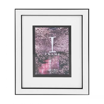 Image of 5" x 7" - iFrame Plastic Black & White Photo Frame