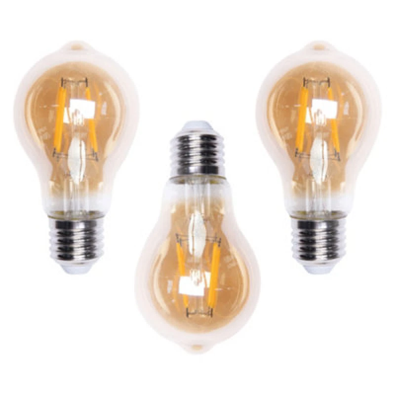 Image of BHS Lighting Pack of 4W Vintage E27 Edison Screw LED Bulbs Gold unisex