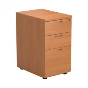 Image of Jemini Beech 3 Drawer Desk High Pedestal 600 Version 2 TESDHP3BE2