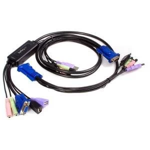 image of Startech 2 Port USB VGA Cable KVM Switch Audio 8STSV215MICUSBA