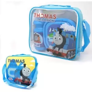 Image of Thomas The Tank Engine Boys Lunch Box Set (One Size) (Blue)