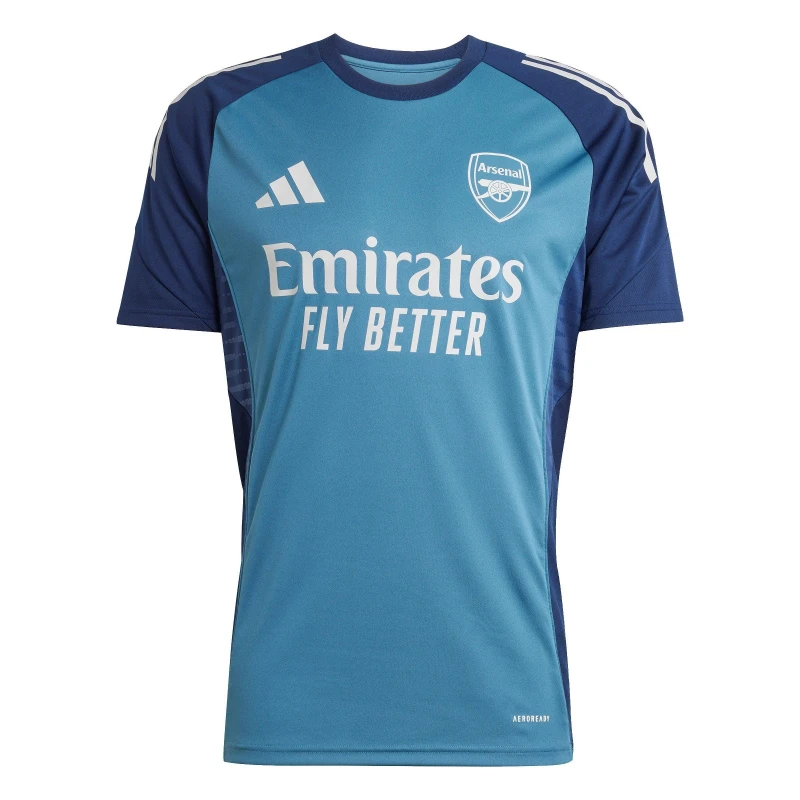 Image of adidas Arsenal Tiro 25 Competition Training Shirt Adults Licensed Short Sleeve T-Shirts S Blue 37966118350